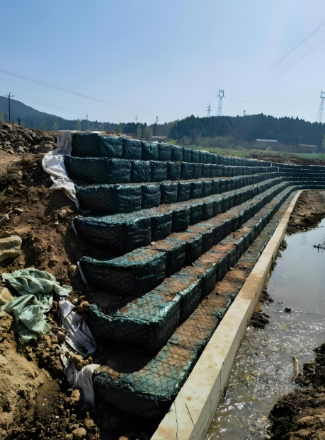 Son şirket blogları hakkında Gabion Mesh Technology Strengthens Riverbank Protection and Flood Control Projects