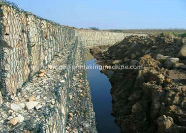 satın al PVC Kaplı Gabion Taş Duvar / Gabion Duvar Inşaat Tel Mukavemeti 100x120mm Mesh Boyut Çevrimiçi üretim