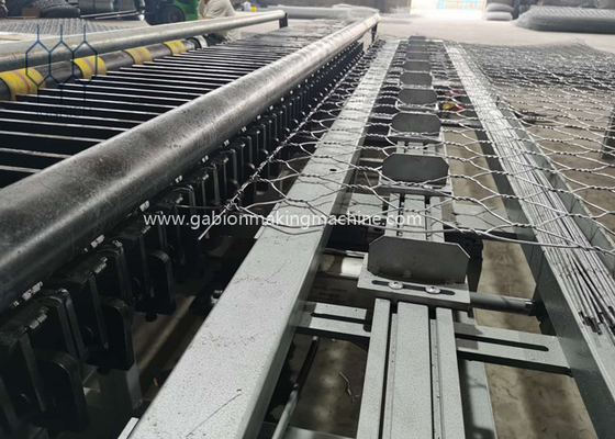 Ağır Hizmet Dişli Kutulu Çift Büküm İçin 80x100mm Gabion Kutusu Kenar Sarma Makinesi