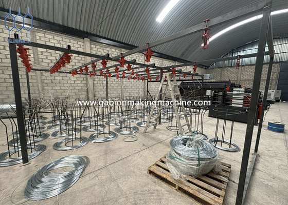 PLC Kontrollü Gabion Kutusu Makinesi Güçlü Çelik Tel Ağı Kafesleri için