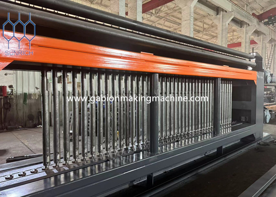 Galvanizli Çelik Tel PVC Kaplı Tel Gabion Ağı Makinesi Tel Ağı Üretimi 3-4m/min