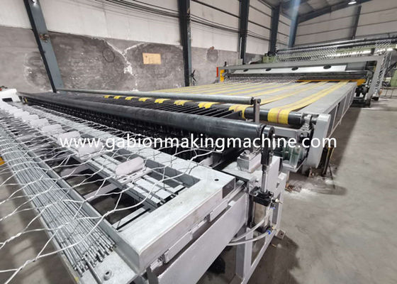 PLC Kontrol Sistemi Otomatik Sarılmış Kenar Gabion Makinesi Kenar Sarma Makinesi Çift Büküm