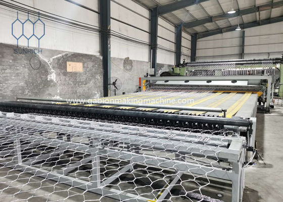 4500 Mm Genişlik Gabion Hasır Levha için 100x120mm Otomatik Plc Gabion Üretim Hattı